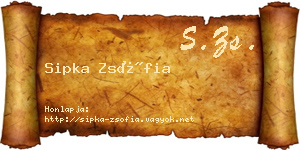 Sipka Zsófia névjegykártya