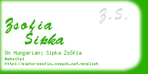 zsofia sipka business card