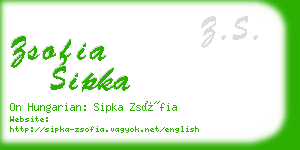 zsofia sipka business card